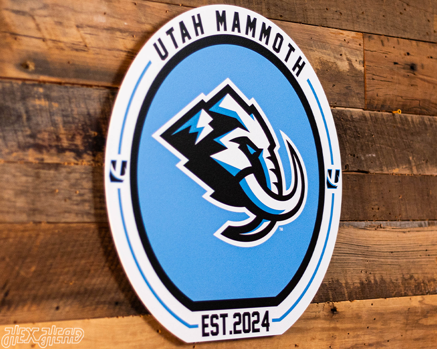 VARSITY Collection - Single Layer Utah Mammoth Metal Wall Art