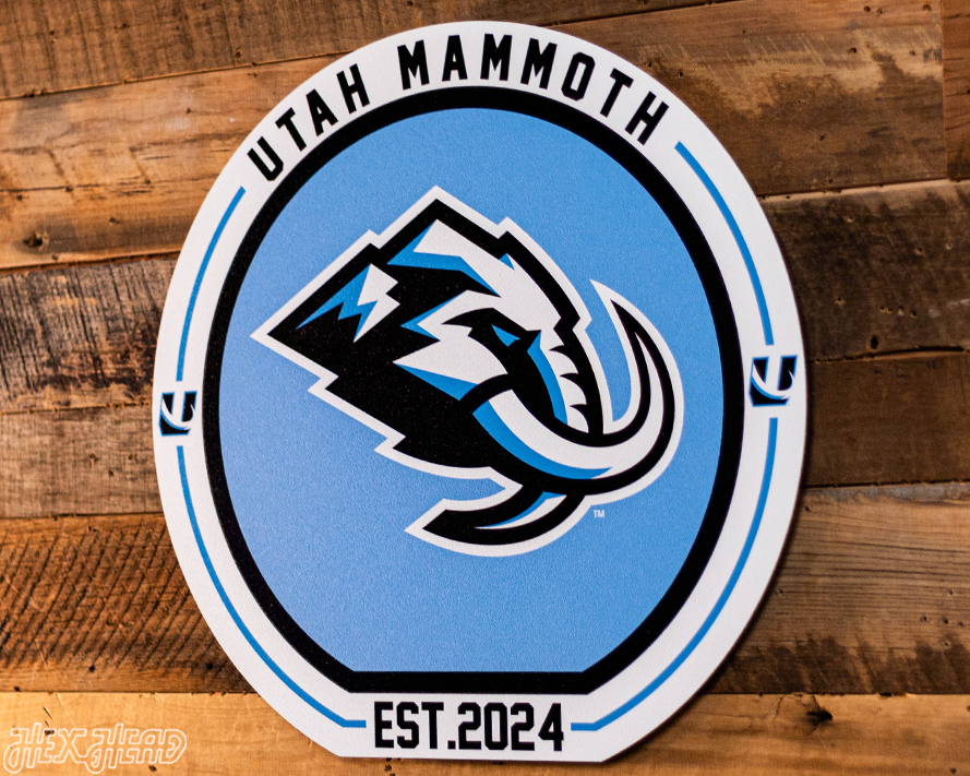 VARSITY Collection - Single Layer Utah Mammoth Metal Wall Art
