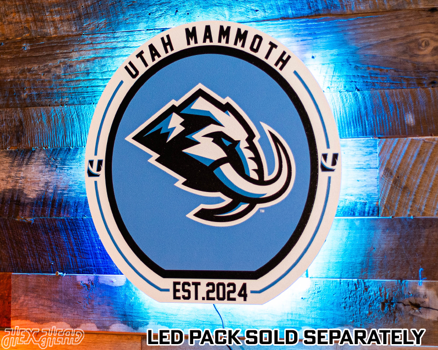 VARSITY Collection - Single Layer Utah Mammoth Metal Wall Art