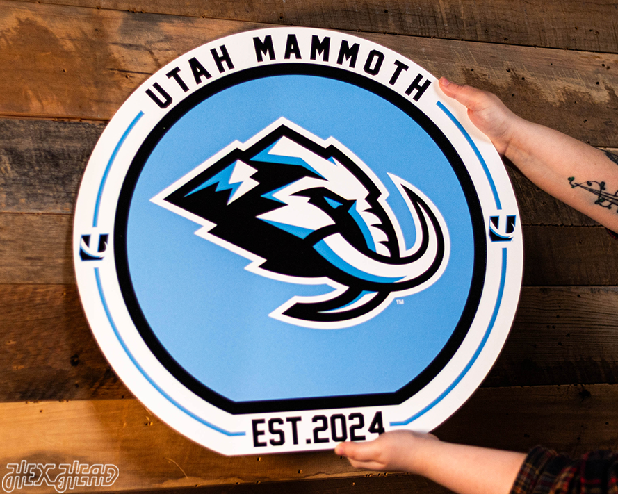 VARSITY Collection - Single Layer Utah Mammoth Metal Wall Art