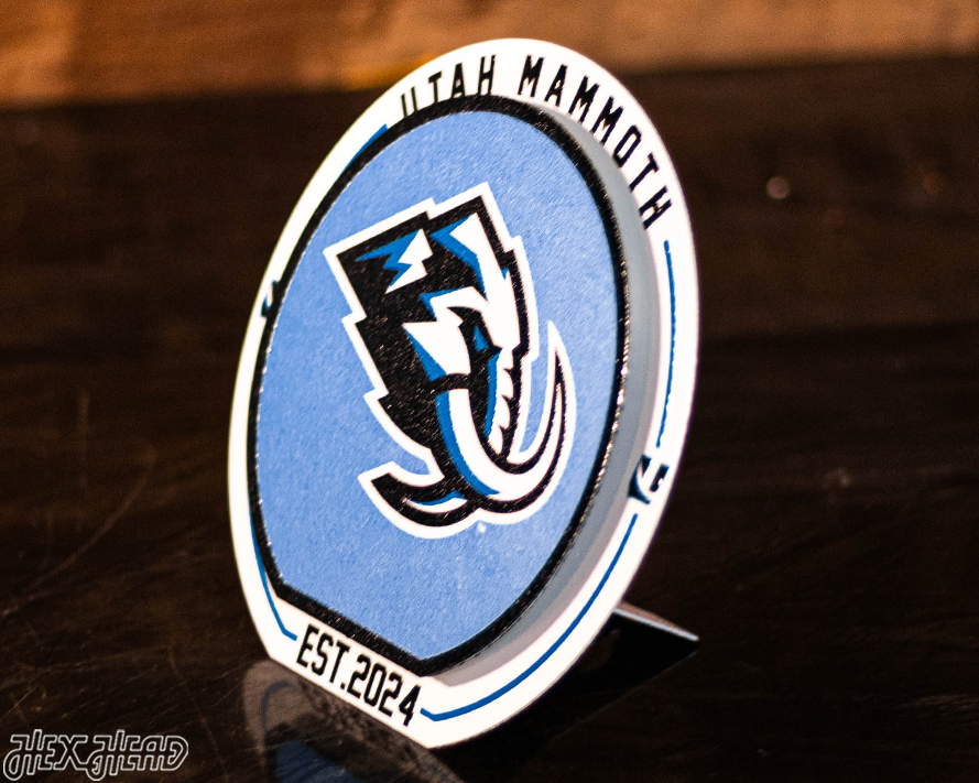 Utah Mammoth "Double Play" On the Shelf or on the Wall Art