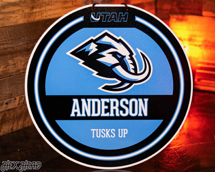 Utah Mammoth Personalized Monogram Metal Art