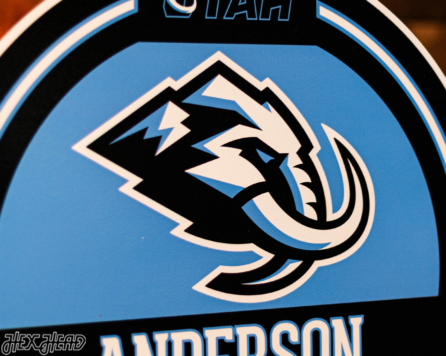 Utah Mammoth Personalized Monogram Metal Art