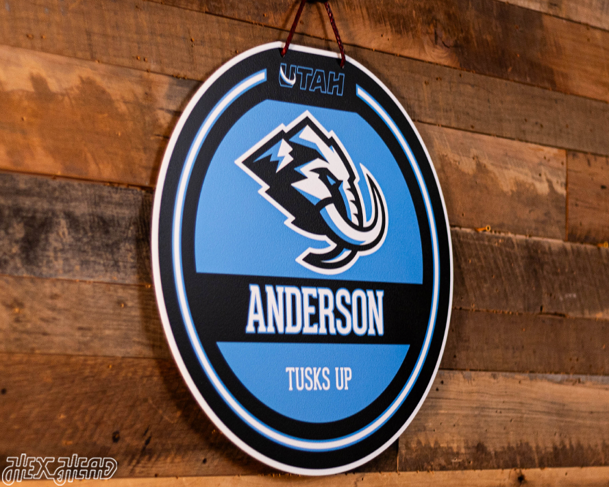 Utah Mammoth Personalized Monogram Metal Art