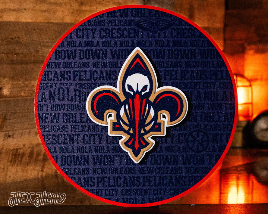 New Orleans Pelicans CRAFT SERIES 3D Embossed Metal Wall Art