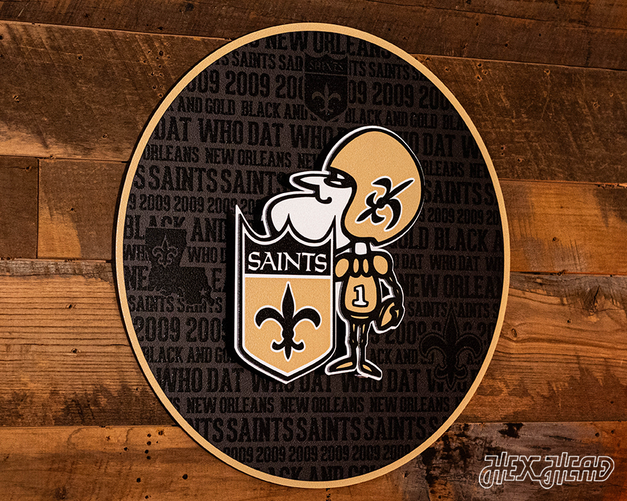 New Orleans Saints CRAFT SERIES 3D Embossed Metal Wall Art