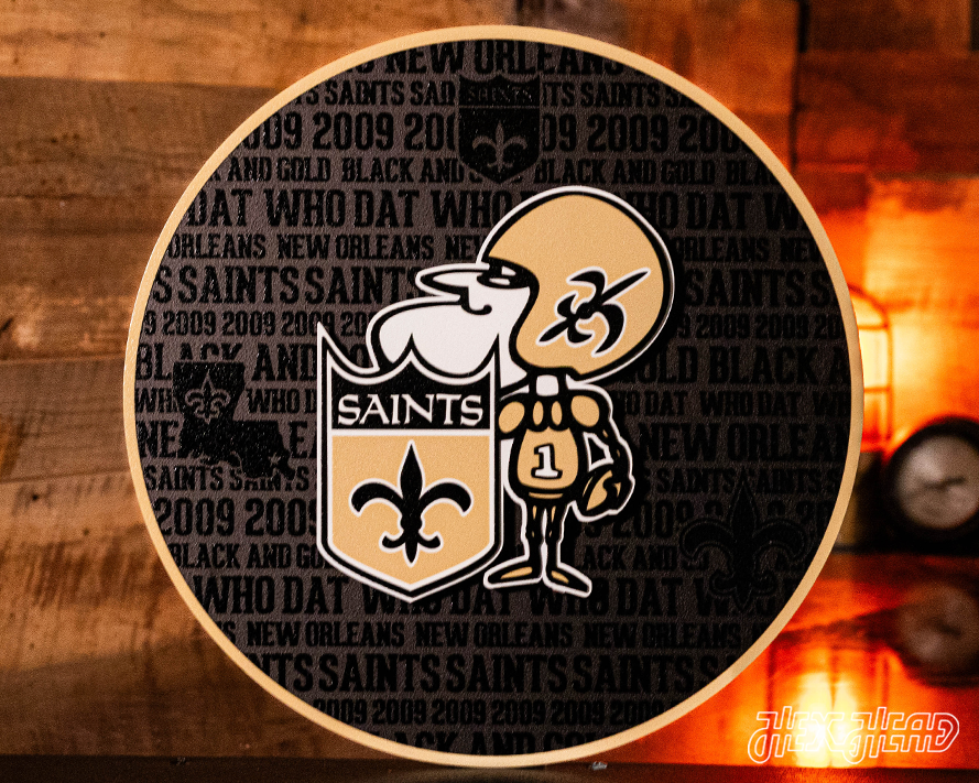 New Orleans Saints CRAFT SERIES 3D Embossed Metal Wall Art