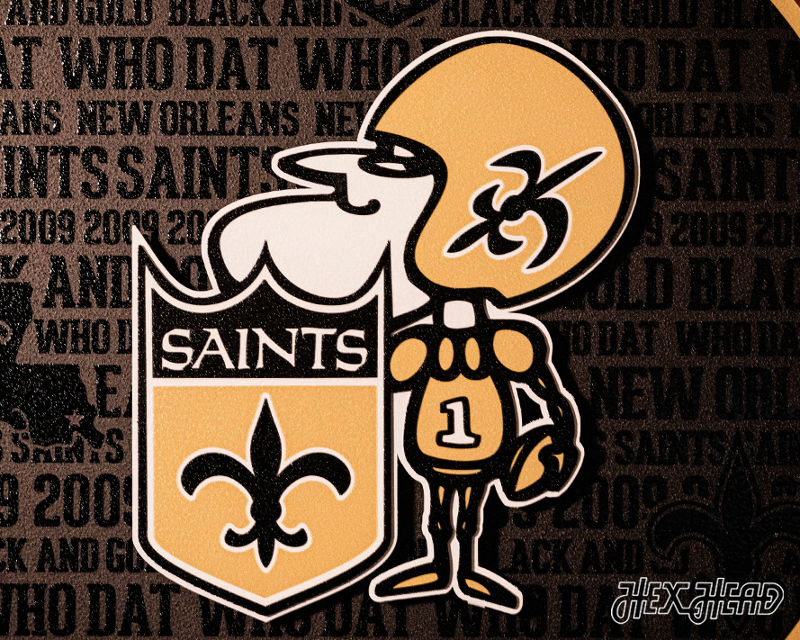 New Orleans Saints CRAFT SERIES 3D Embossed Metal Wall Art