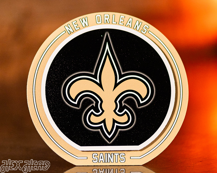 New Orleans Saints "Double Play" On the Shelf or on the Wall Art