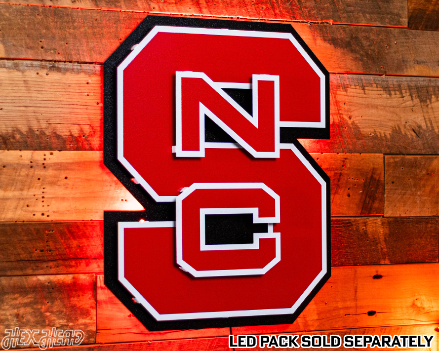 North Carolina State "Block NCS" 3D Vintage Metal Wall Art
