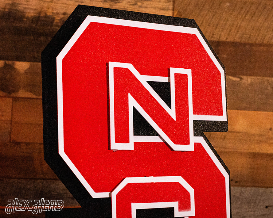 North Carolina State "Block NCS" 3D Vintage Metal Wall Art