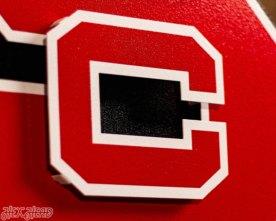 North Carolina State "Block NCS" 3D Vintage Metal Wall Art