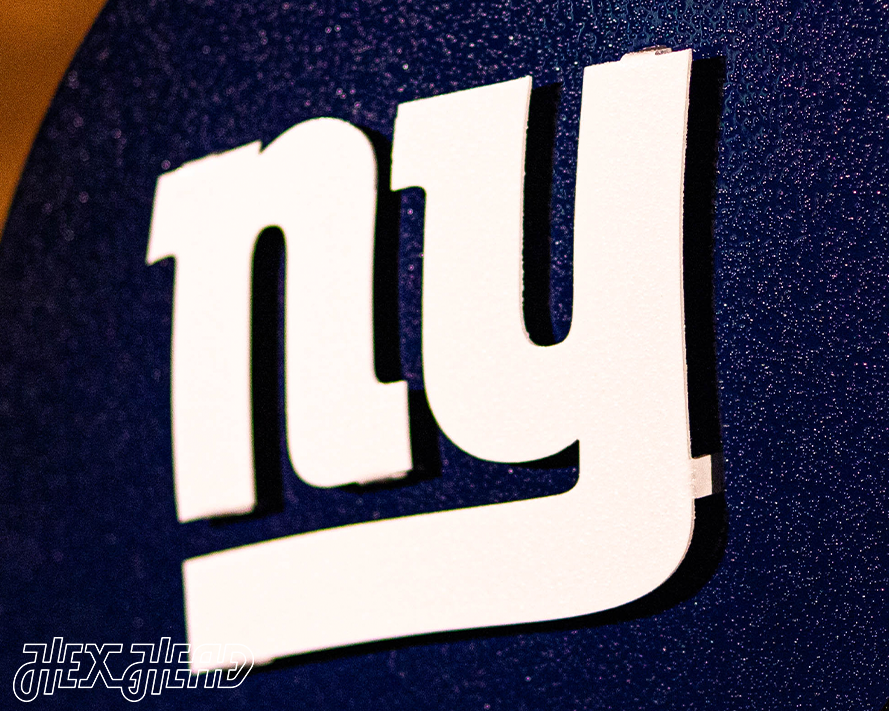 BLITZ Collection - 8 Layer New York Giants Helmet 3D Vintage Metal Wall Art