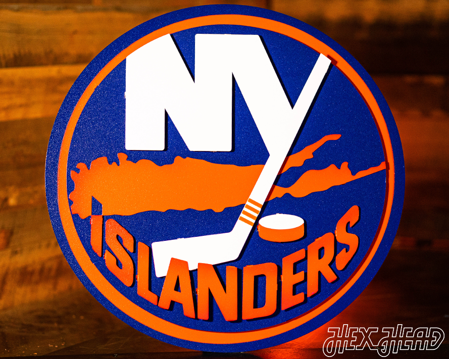 New York Islanders NHL 3D Vintage Metal Wall Art