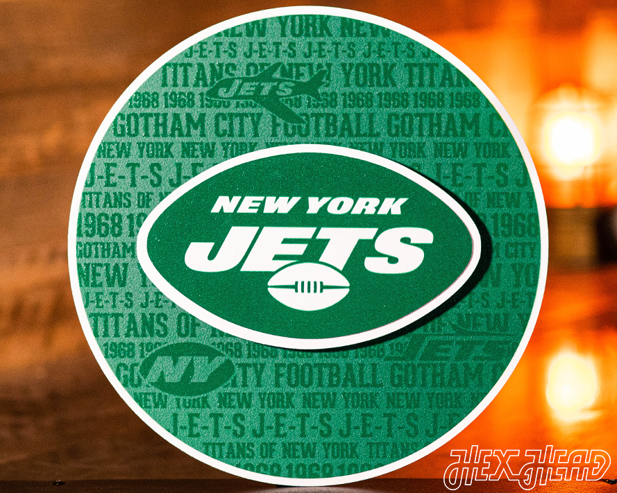 New York Jets 12'' x 12'' 3D Logo Wall Art