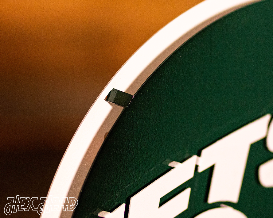 BLITZ Collection - 8 Layer New York Jets Helmet 3D Vintage Metal Wall Art