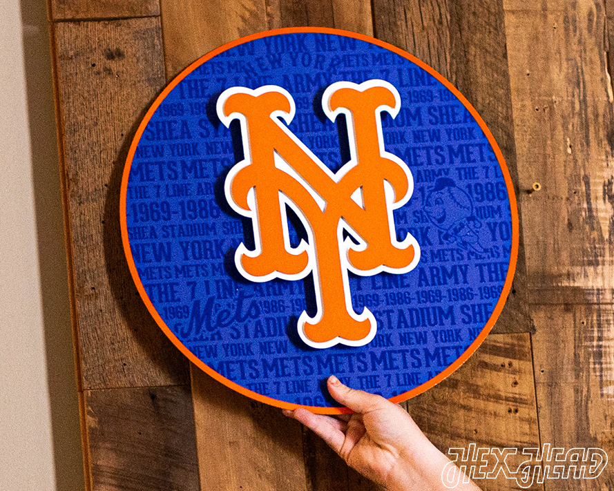 New York Mets CRAFT SERIES 3D Vintage Metal Wall Art