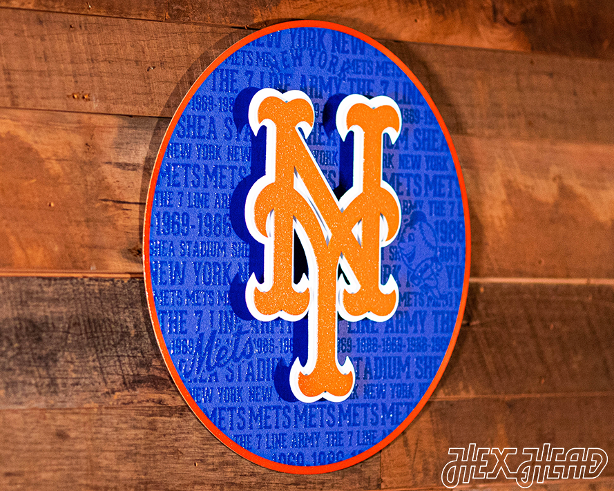 New York Mets CRAFT SERIES 3D Vintage Metal Wall Art