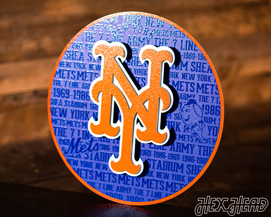 New York Mets CRAFT SERIES 3D Vintage Metal Wall Art