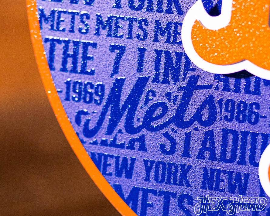 New York Mets CRAFT SERIES 3D Vintage Metal Wall Art