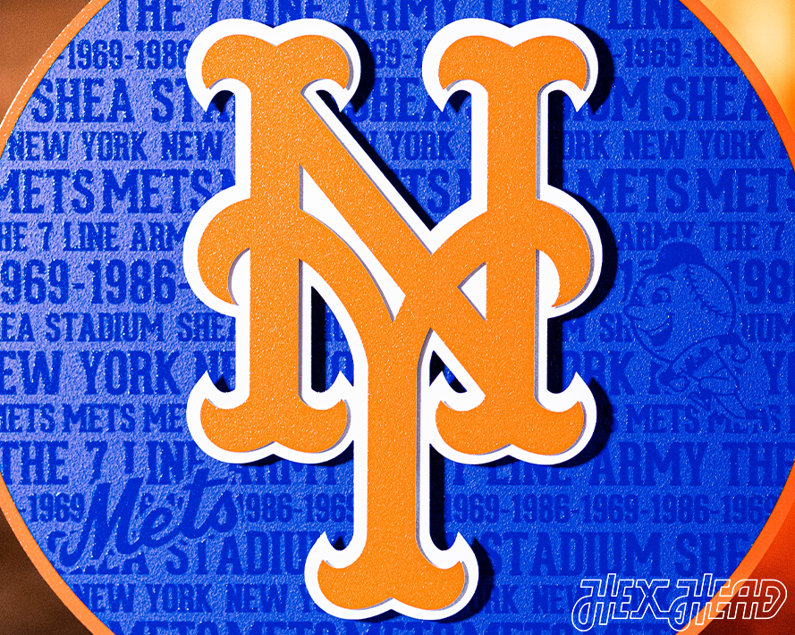 New York Mets CRAFT SERIES 3D Vintage Metal Wall Art