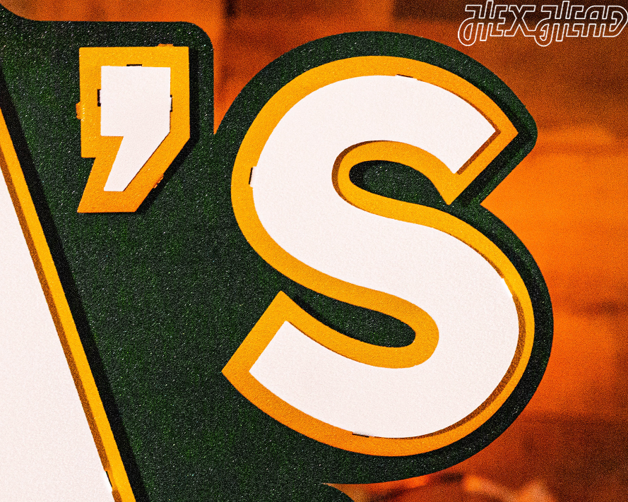 Oakland Athletics "A's" 3D Vintage Metal Wall Art