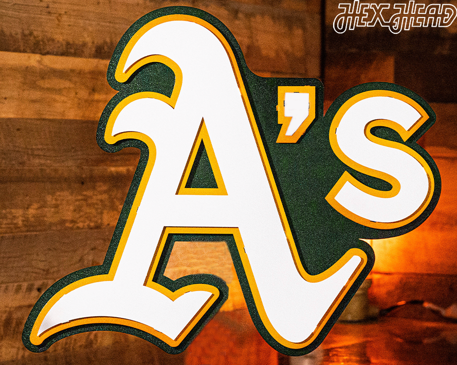 Oakland Athletics "A's" 3D Vintage Metal Wall Art