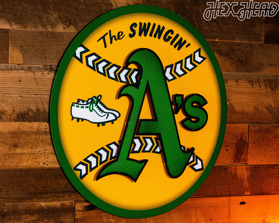 Oakland A's 1968 "The Swingin' A's" 3D Metal Wall Art