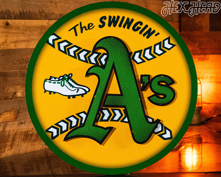 Oakland A's 1968 "The Swingin' A's" 3D Metal Wall Art