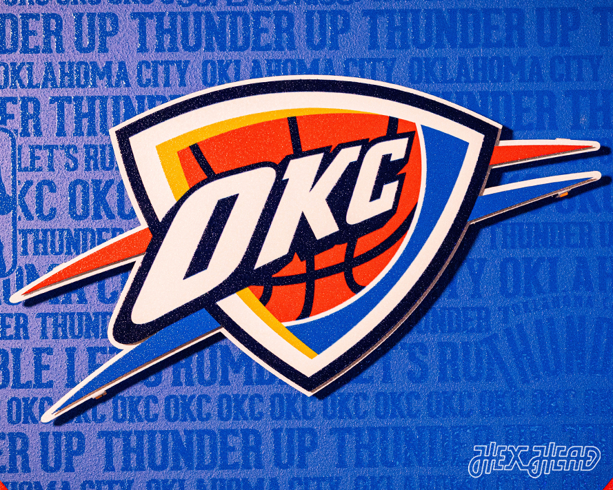 Oklahoma City Thunder CRAFT SERIES 3D Embossed Metal Wall Art