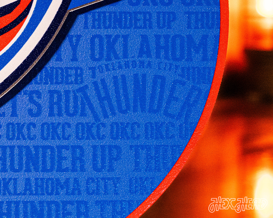 Oklahoma City Thunder CRAFT SERIES 3D Embossed Metal Wall Art