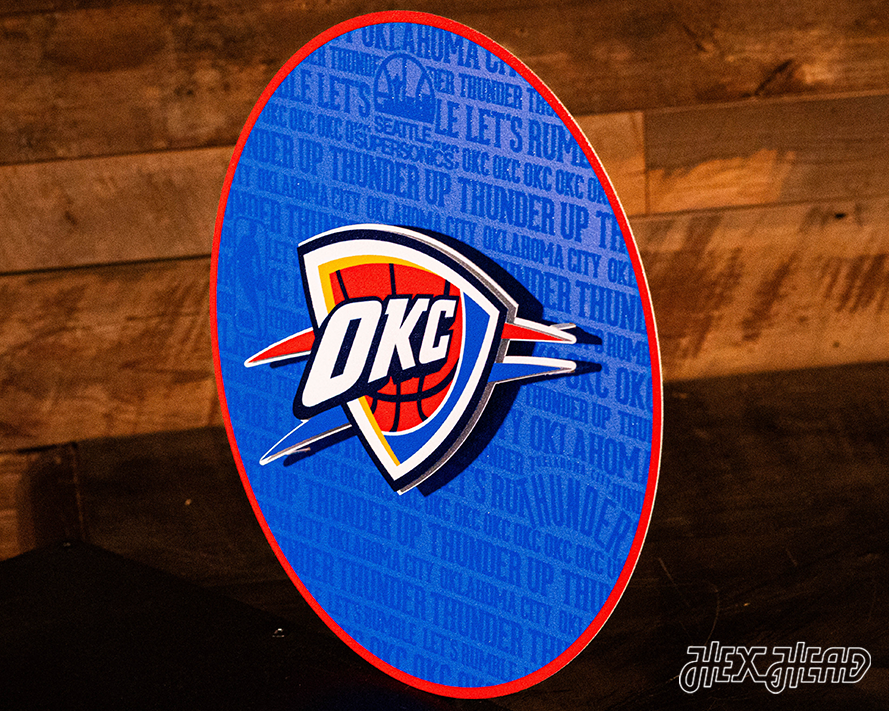 Oklahoma City Thunder CRAFT SERIES 3D Embossed Metal Wall Art