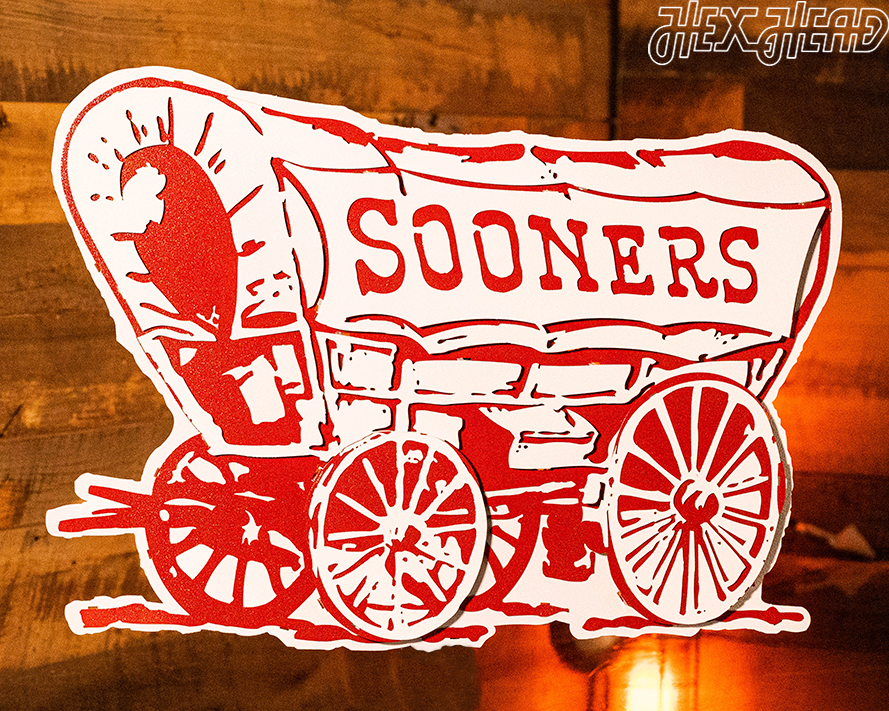 Oklahoma Sooners "Schooner" 3D Vintage Metal Wall Art
