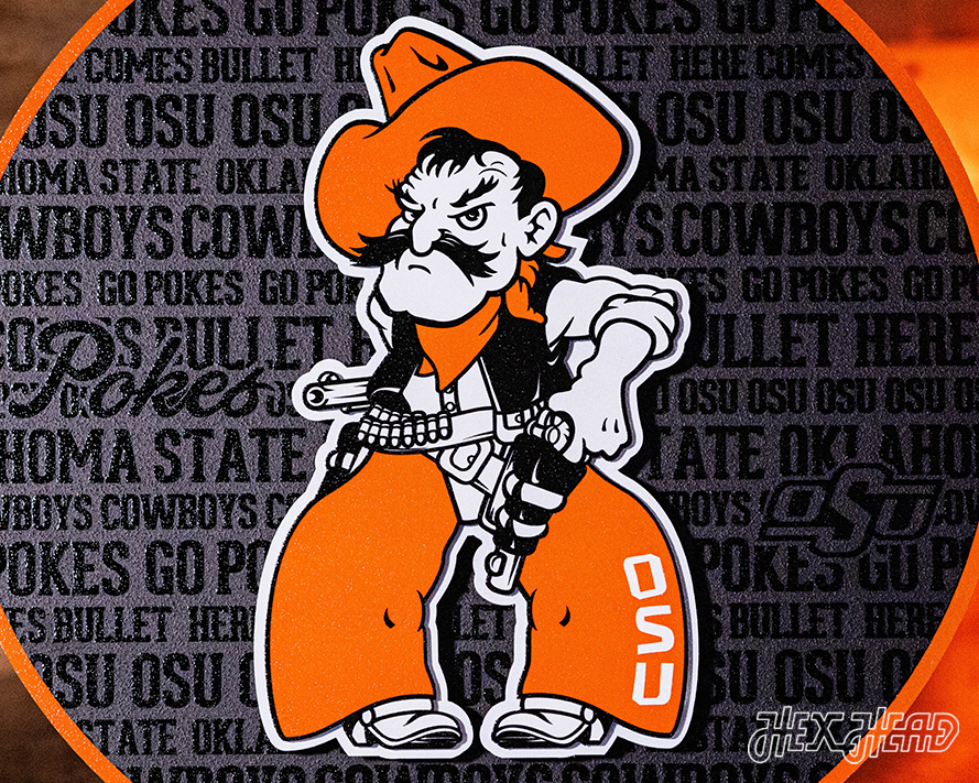 Oklahoma State Cowboys CRAFT SERIES 3D Embossed Metal Wall Art