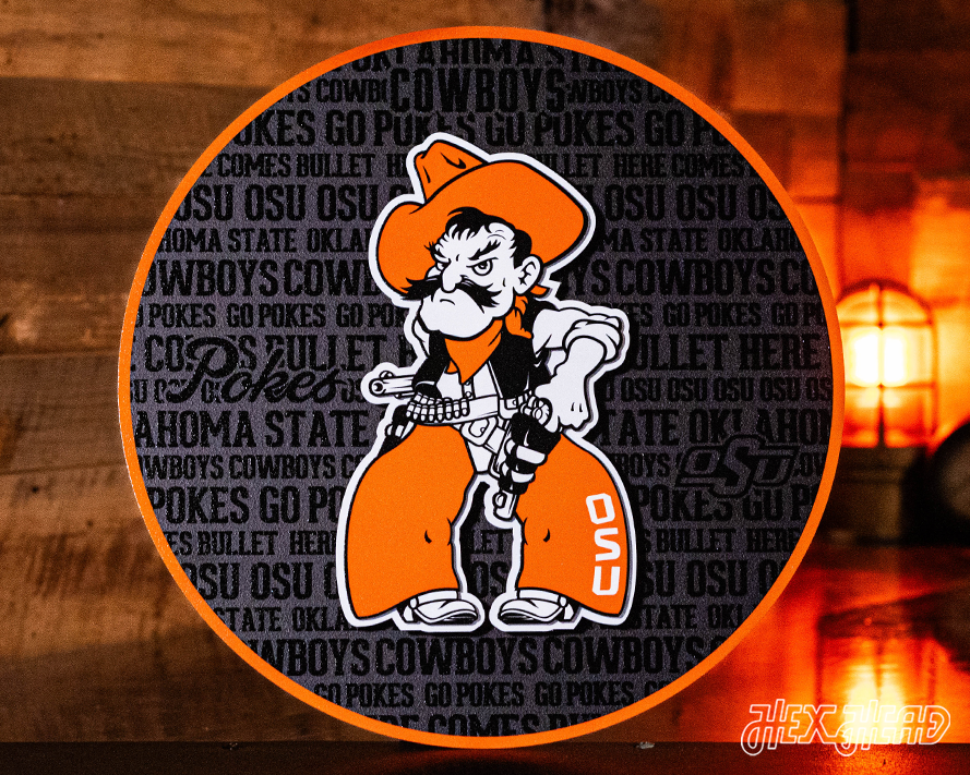 Oklahoma State Cowboys CRAFT SERIES 3D Embossed Metal Wall Art