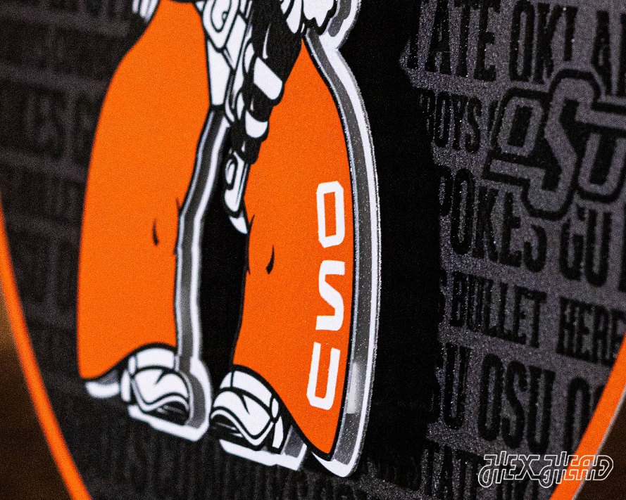 Oklahoma State Cowboys CRAFT SERIES 3D Embossed Metal Wall Art