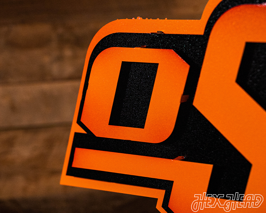Oklahoma State "OSU" 3D Vintage Metal Wall Art