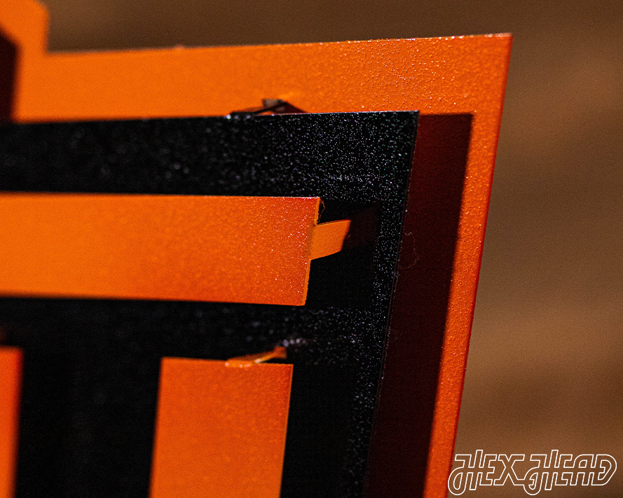 Oklahoma State "OSU" 3D Vintage Metal Wall Art