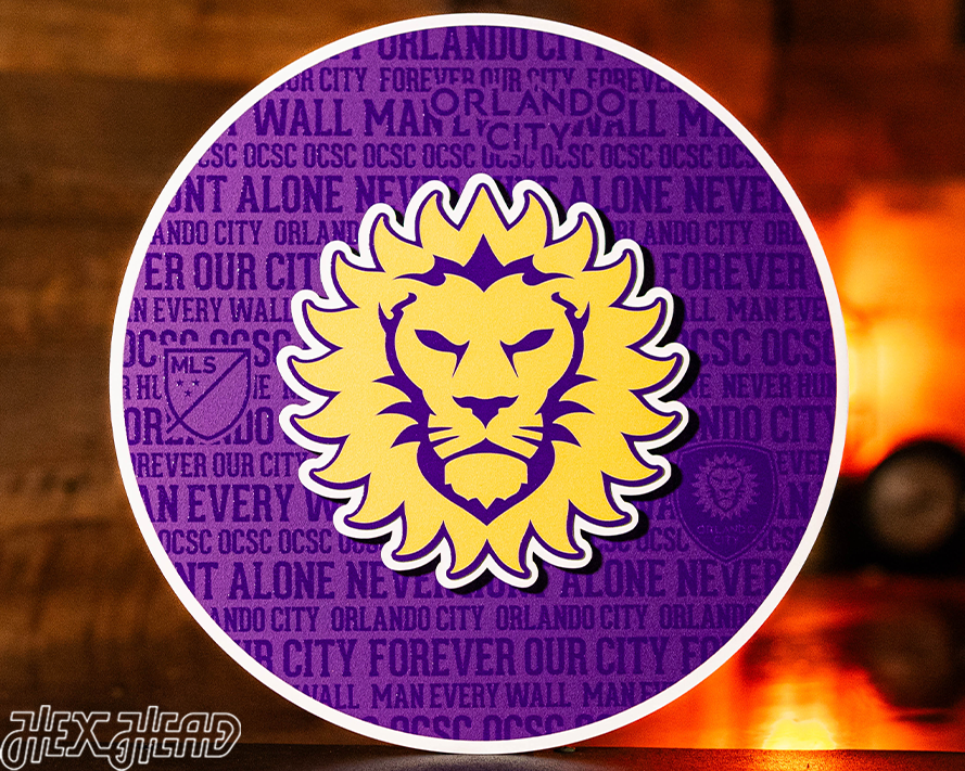 Orlando City CRAFT SERIES 3D Embossed Metal Wall Art