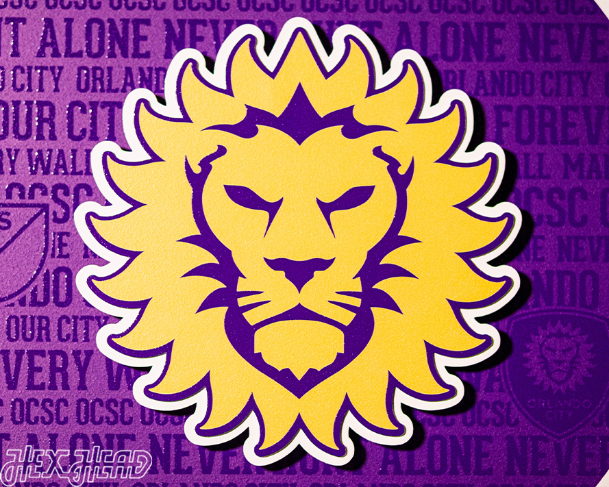 CLOSE OUT - Orlando City CRAFT SERIES 3D Embossed Metal Wall Art