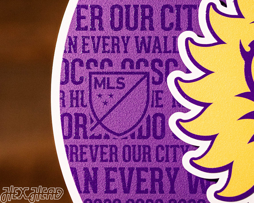 CLOSE OUT - Orlando City CRAFT SERIES 3D Embossed Metal Wall Art