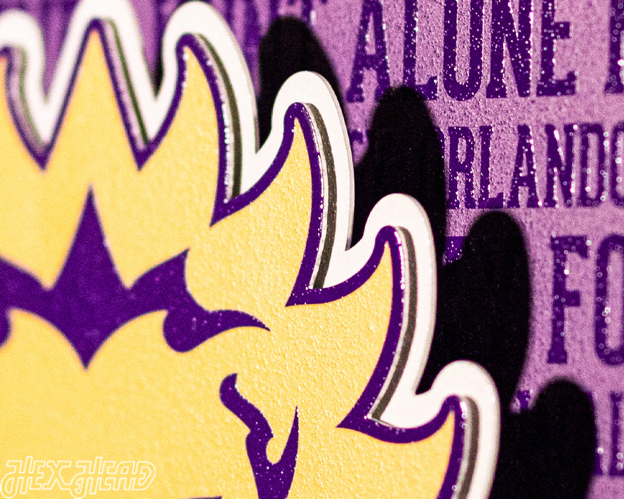 CLOSE OUT - Orlando City CRAFT SERIES 3D Embossed Metal Wall Art