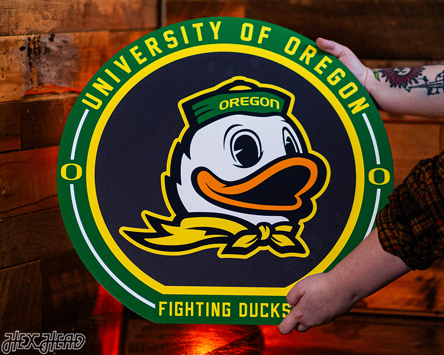 VARSITY Collection- SINGLE Layer Oregon Ducks Metal Wall Art