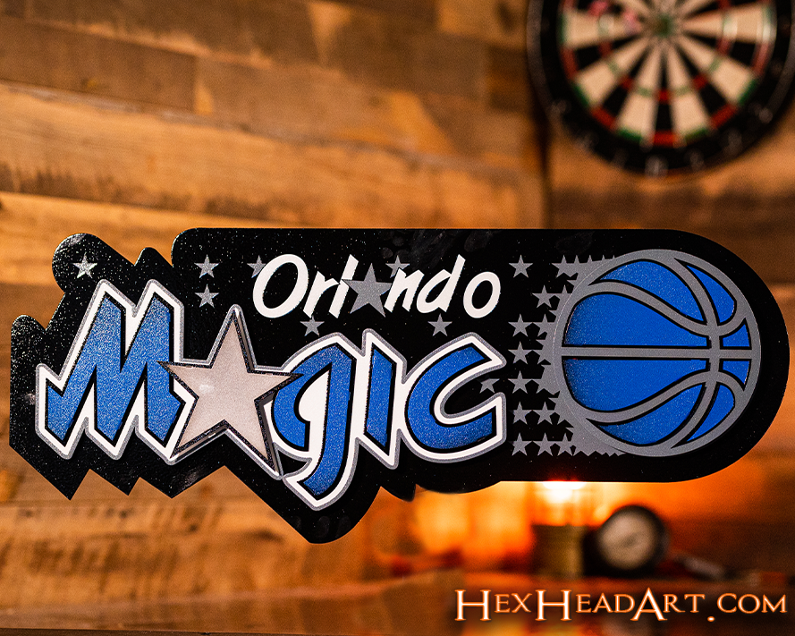 Orlando Magic RETRO 1989 3D Vintage Metal Wall Art