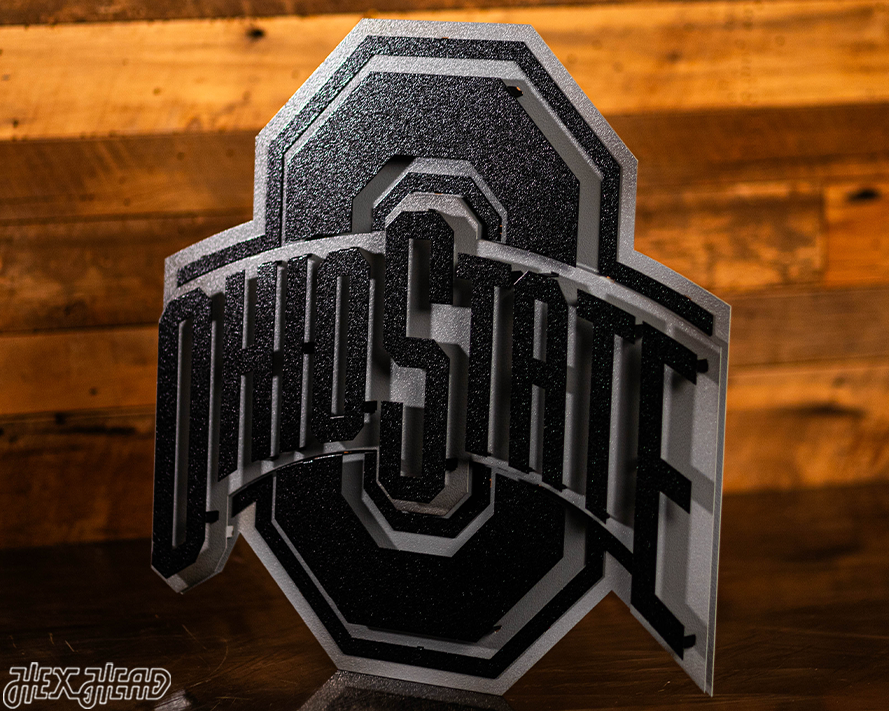MONOCHROME - The Ohio State 3D Metal Artwork