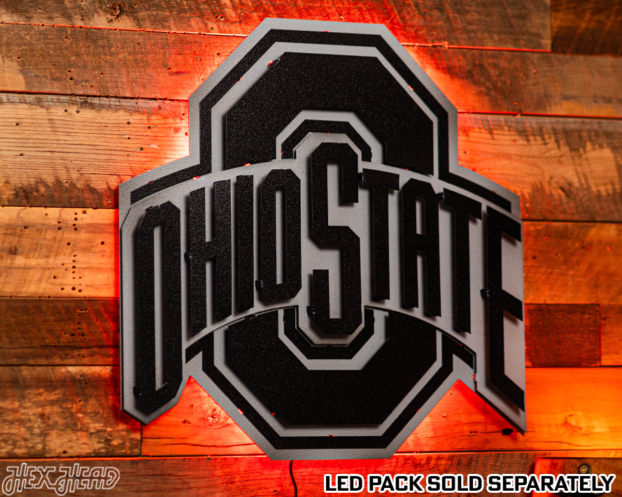 MONOCHROME - The Ohio State 3D Metal Artwork
