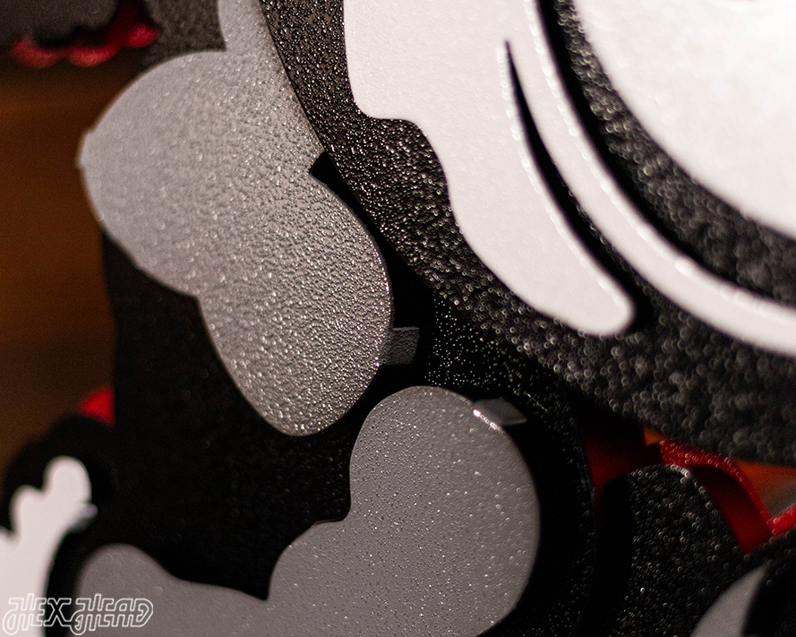 Ohio State "Brutus" Mascot 3D Vintage Metal Wall Art