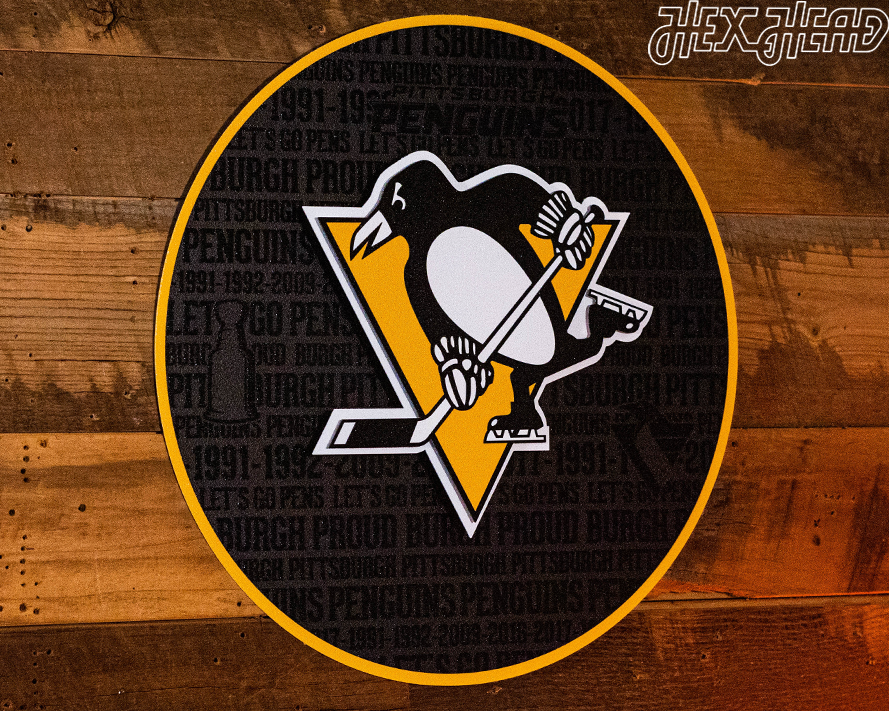 Pittsburgh Penguins CRAFT SERIES 3D Embossed Metal Wall Art