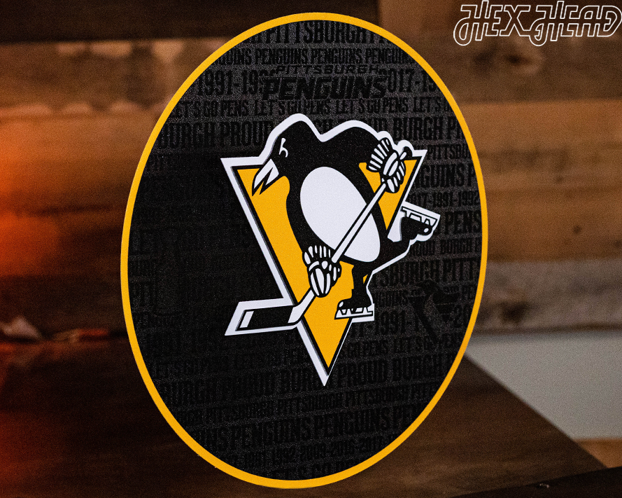 Pittsburgh Penguins CRAFT SERIES 3D Embossed Metal Wall Art