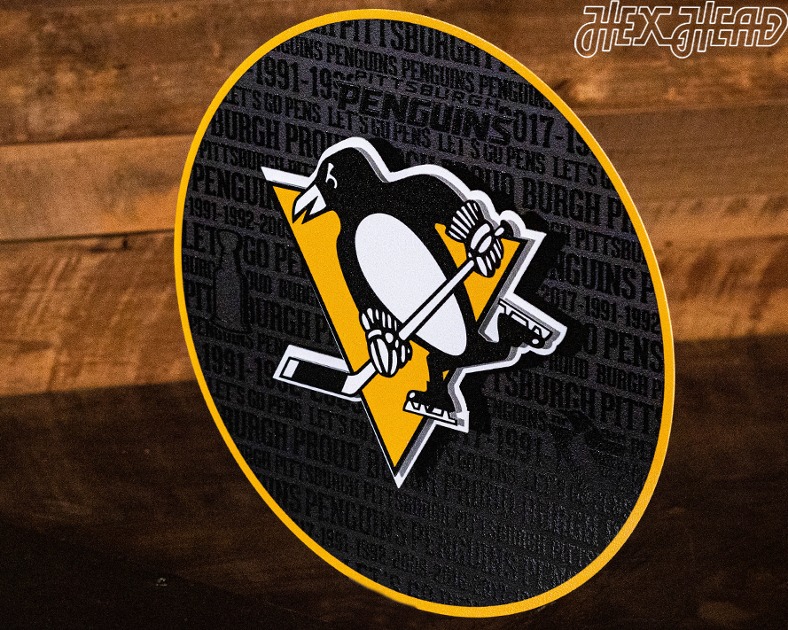 Pittsburgh Penguins CRAFT SERIES 3D Embossed Metal Wall Art